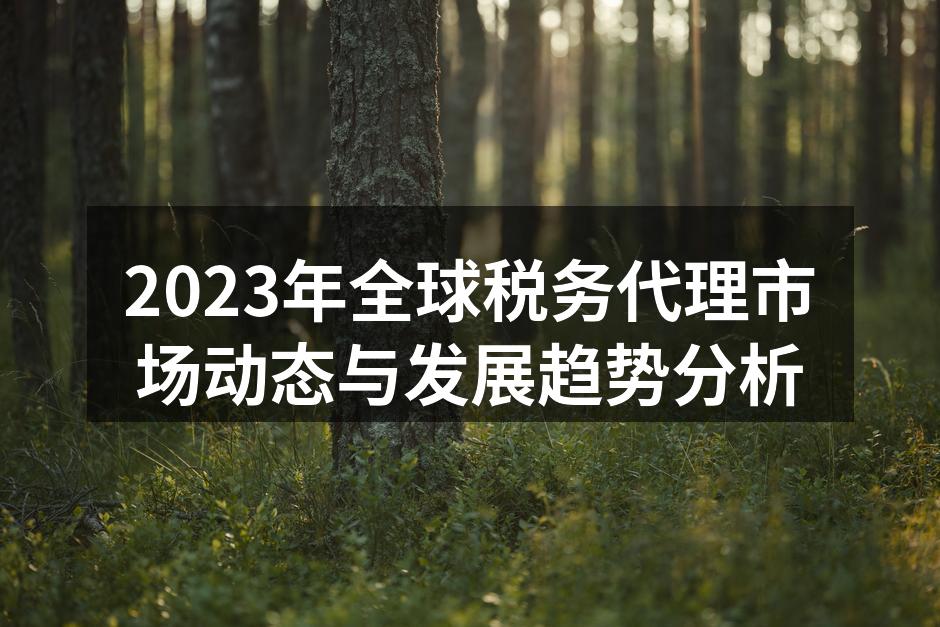 2023年全球税务代理市场动态与发展趋势分析